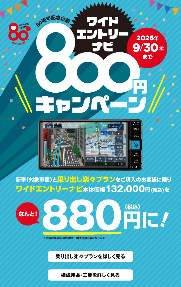 ワイドエントリーナビ 800円キャンペーン
