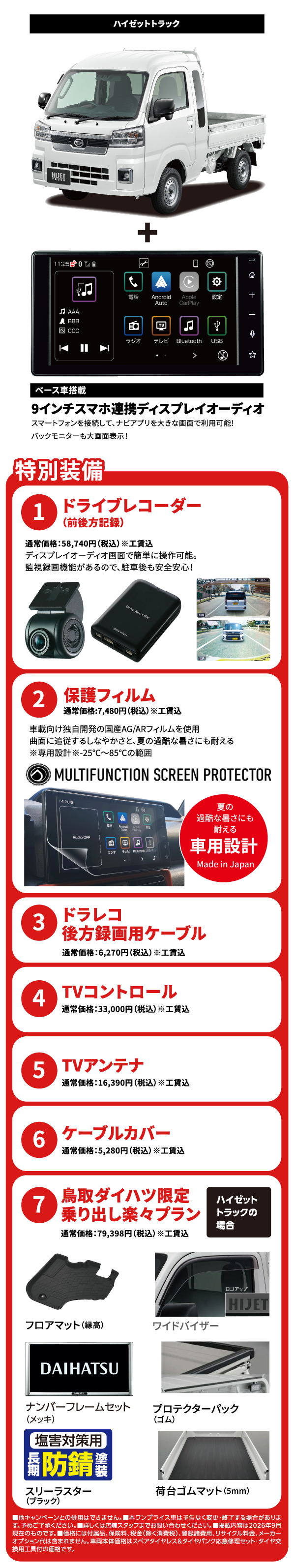 ハイゼットトラック 特別装備